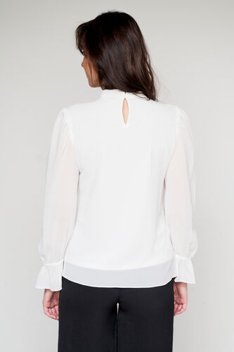 White Embellished Top, White, image 5